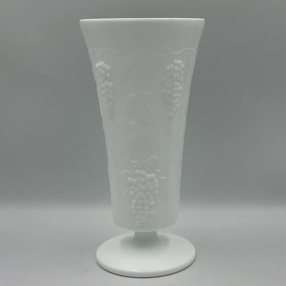 Vintage Indiana Glass Harvest Milk Glass Colony Flower Vase